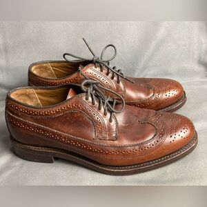 LL Bean Signature Wingtip Brown Leather Shoes Men’s Size 8 D